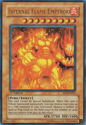 Infernal Flame Emperor - SD3-EN001 Ultra Rare 1st Edition