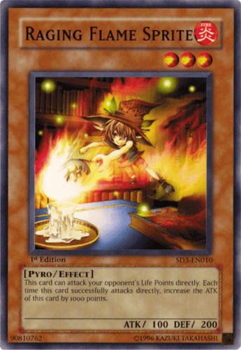 Raging Flame Sprite - SD3-EN010 Common 1st Edition