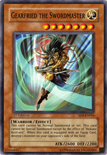 Gearfried the Swordmaster - SD5-EN016 Common 1st Edition