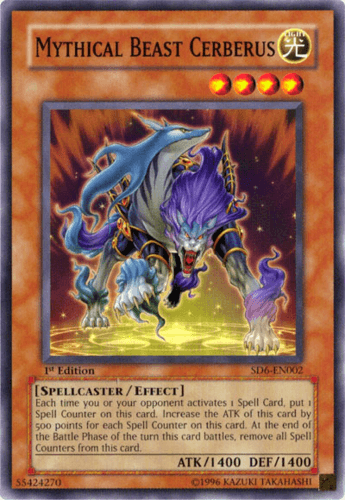 Mythical Beast Cerberus - SD6-EN002 Common Unlimited
