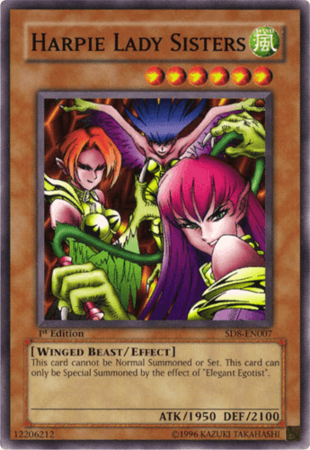 Harpie Lady Sisters - SD8-EN007 Common Unlimited