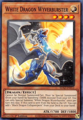 White Dragon Wyverburster - SDAZ-EN012 Common 1st Edition