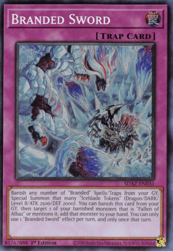 Branded Sword - SDAZ-EN031 Super Rare 1st Edition