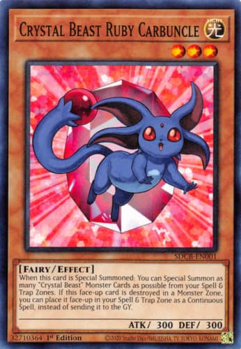 Crystal Beast Ruby Carbuncle - SDCB-EN001 Common 1st Edition