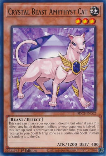 Crystal Beast Amethyst Cat - SDCB-EN002 Common 1st Edition