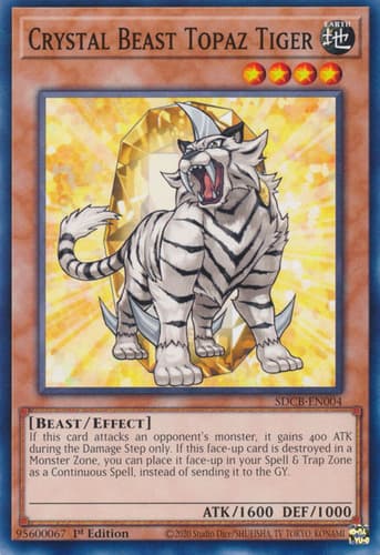 Crystal Beast Topaz Tiger - SDCB-EN004 Common 1st Edition