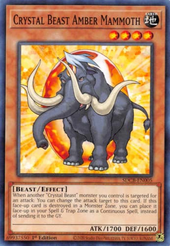 Crystal Beast Amber Mammoth - SDCB-EN005 Common 1st Edition