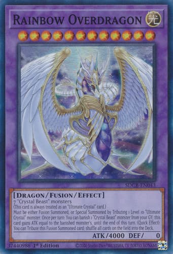 Rainbow Overdragon - SDCB-EN043 Super Rare 1st Edition