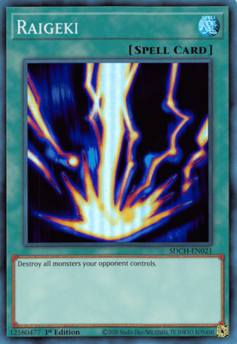 Raigeki - SDCH-EN021 Super Rare 1st Edition