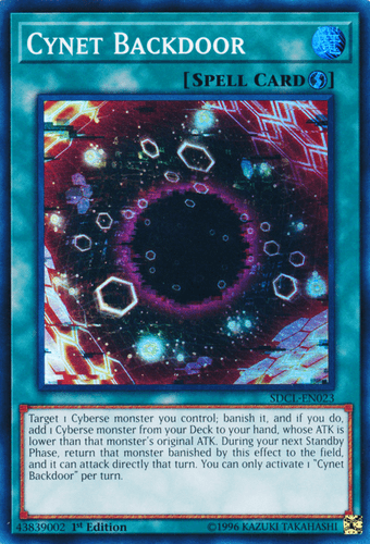 Cynet Backdoor - SDCL-EN023 Super Rare 1st Edition