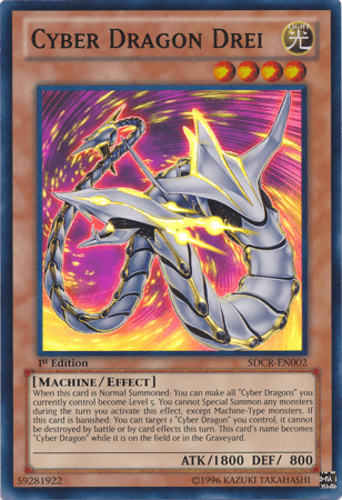 Cyber Dragon Drei - SDCR-EN002 Super Rare 1st Edition