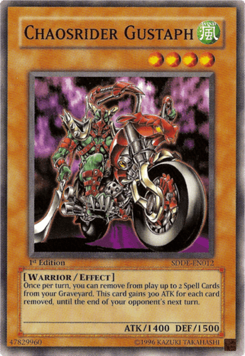 Chaosrider Gustaph - SDDE-EN012 Common 1st Edition