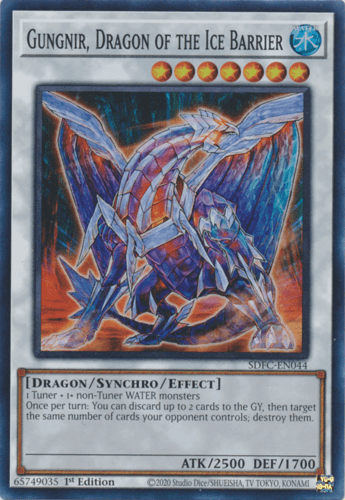 Gungnir, Dragon of the Ice Barrier - SDFC-EN044 Super Rare 1st Edition