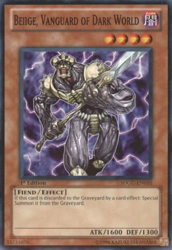 Beiige, Vanguard of Dark World - SDGU-EN010 Common 1st Edition