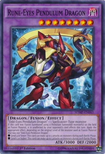 Rune-Eyes Pendulum Dragon - SDMP-EN043 Common 1st Edition