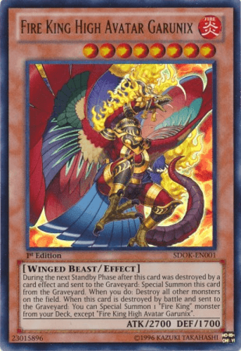 Fire King High Avatar Garunix - SDOK-EN001 Ultra Rare 1st Edition