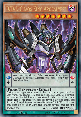 D/D/D Chaos King Apocalypse - SDPD-EN001 Ultra Rare 1st Edition