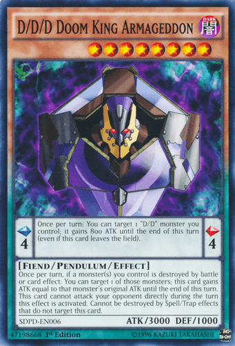 D/D/D Doom King Armageddon - SDPD-EN006 Common 1st Edition