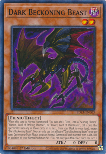 Dark Beckoning Beast - SDSA-EN003 Common 1st Edition