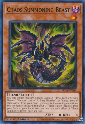Chaos Summoning Beast - SDSA-EN004 Common 1st Edition