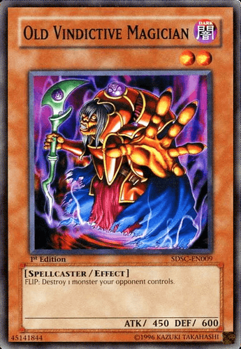 Old Vindictive Magician - SDSC-EN009 Common 1st Edition