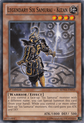 Legendary Six Samurai - Kizan - SDWA-EN016 Common 1st Edition