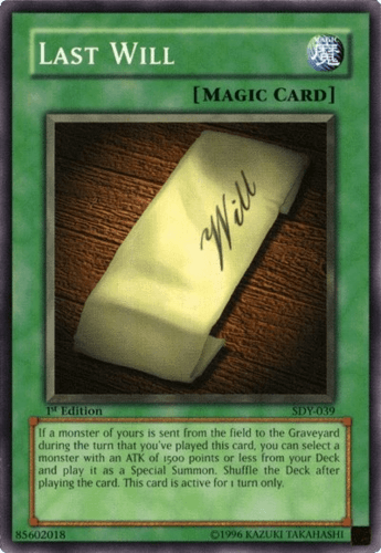 Last Will - SDY-039 Common 1st Edition