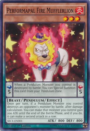 Performapal Fire Mufflerlion - SECE-EN001 Common 1st Edition