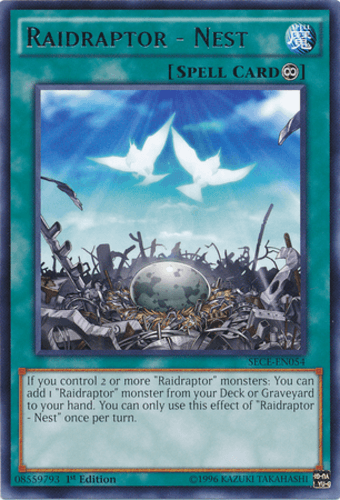 Raidraptor - Nest - SECE-EN054 Rare 1st Edition