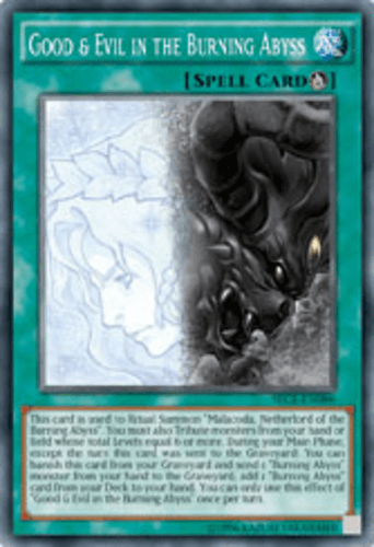 Good & Evil in the Burning Abyss - SECE-EN086 Super Rare 1st Edition