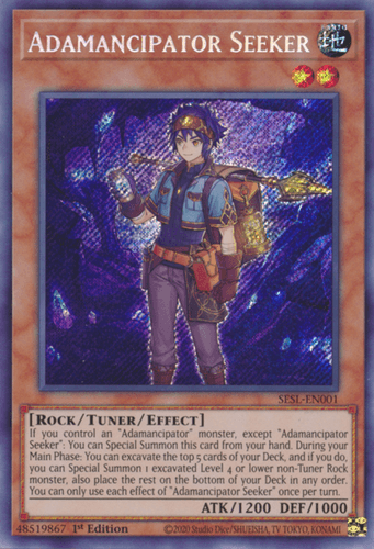 Adamancipator Seeker - SESL-EN001 Secret Rare 1st Edition