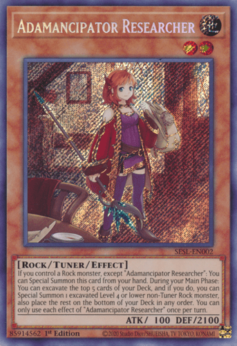 Adamancipator Researcher - SESL-EN002 Secret Rare 1st Edition