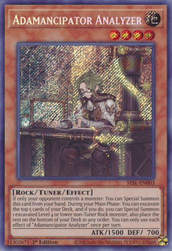 Adamancipator Analyzer - SESL-EN003 Secret Rare 1st Edition