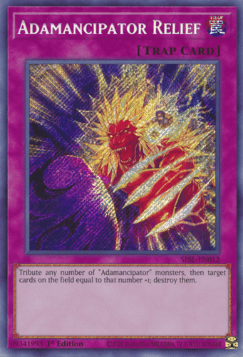Adamancipator Relief - SESL-EN012 Secret Rare 1st Edition