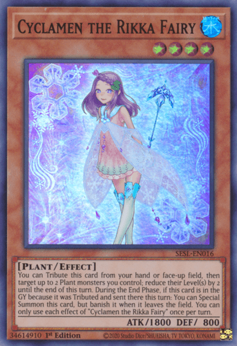 Cyclamen the Rikka Fairy - SESL-EN016 Super Rare 1st Edition