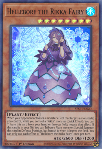 Hellebore the Rikka Fairy - SESL-EN020 Super Rare 1st Edition
