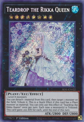 Teardrop the Rikka Queen - SESL-EN022 Secret Rare 1st Edition
