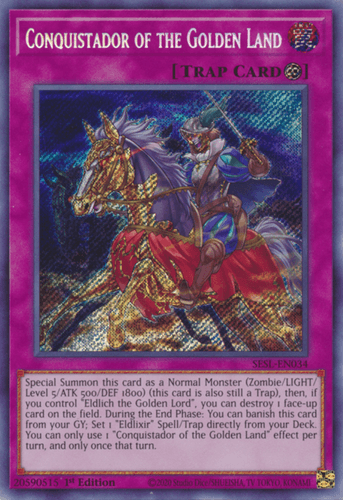 Conquistador of the Golden Land - SESL-EN034 Secret Rare 1st Edition