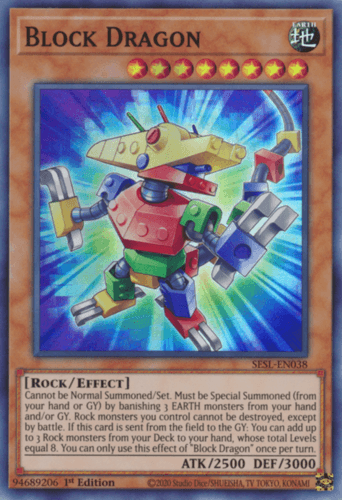 Block Dragon - SESL-EN038 Super Rare 1st Edition