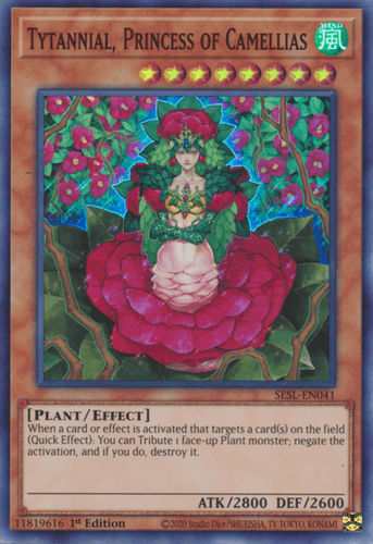 Tytannial, Princess of Camellias - SESL-EN041 Super Rare 1st Edition