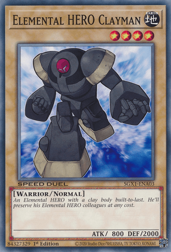 Elemental HERO Clayman - SGX1-ENA03 Common 1st Edition