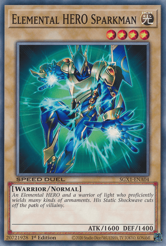 Elemental HERO Sparkman - SGX1-ENA04 Common 1st Edition