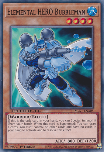 Elemental HERO Bubbleman - SGX1-ENA08 Common 1st Edition
