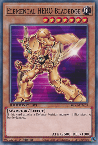 Elemental HERO Bladedge - SGX1-ENA09 Common 1st Edition