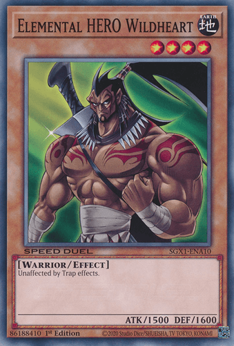 Elemental HERO Wildheart - SGX1-ENA10 Common 1st Edition