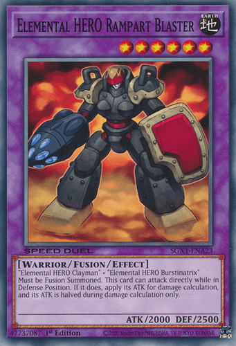 Elemental HERO Rampart Blaster - SGX1-ENA23 Common 1st Edition