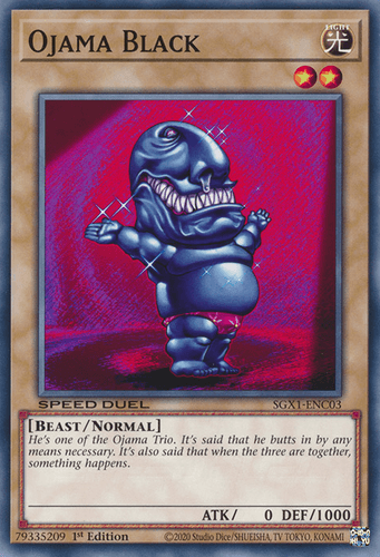 Ojama Black - SGX1-ENC03 Common 1st Edition