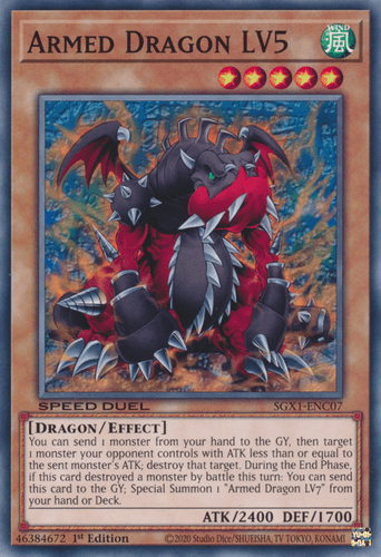 Armed Dragon LV5 - SGX1-ENC07 Common 1st Edition