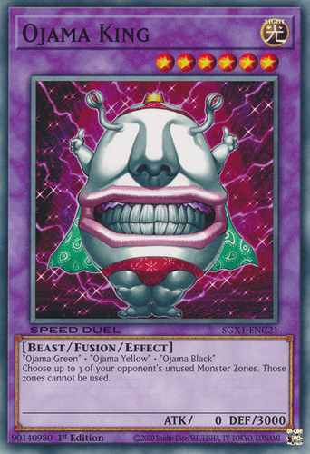 Ojama King - SGX1-ENC21 Secret Rare 1st Edition