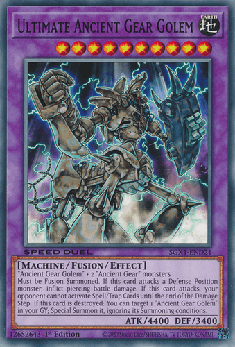 Ultimate Ancient Gear Golem - SGX1-END21 Secret Rare 1st Edition